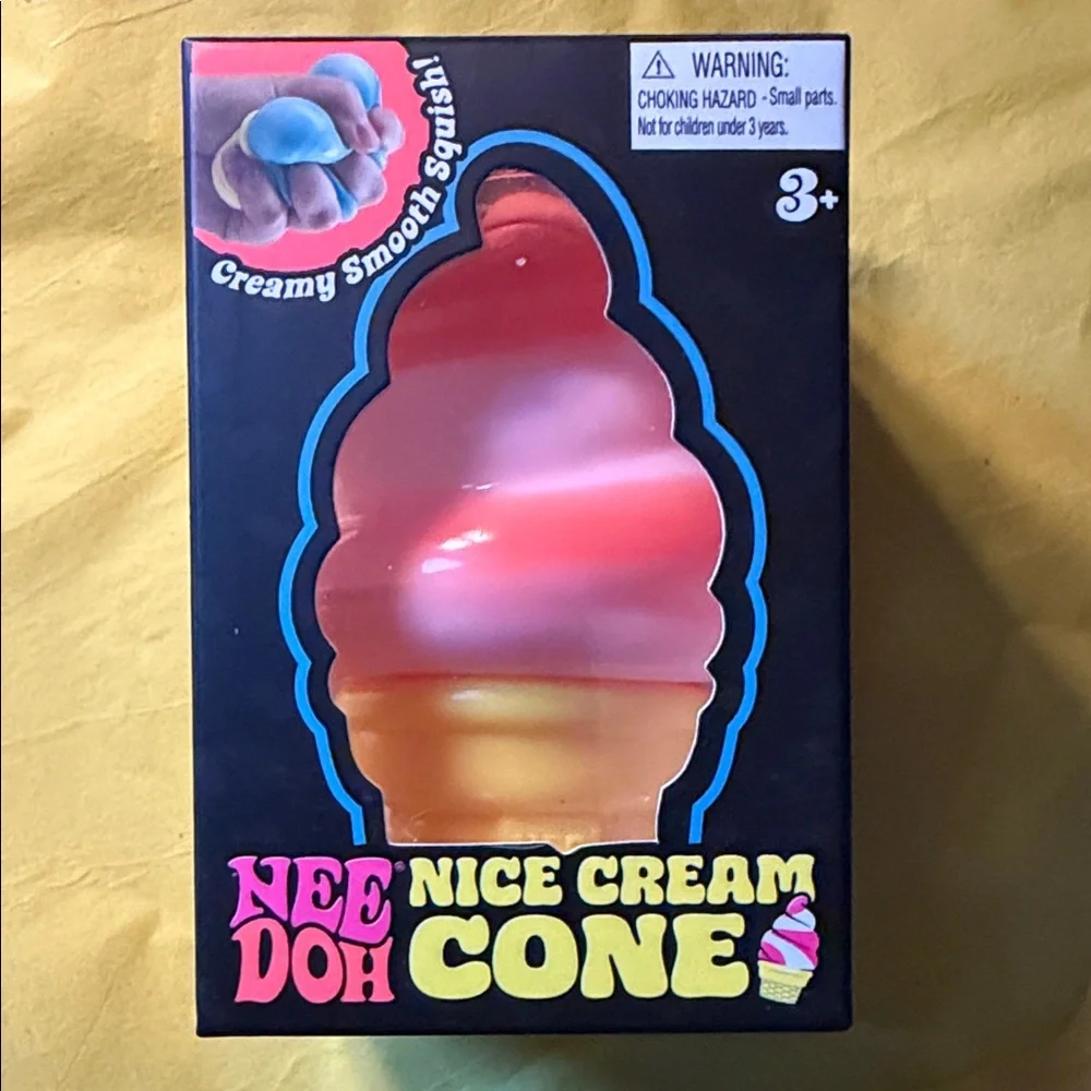 Nee Doh Nice Cream Cone Squishy Toy - Multicolor - Picture 1 of 5